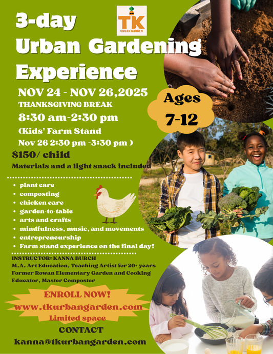 3-day Urban Gardening Experience (on-site)