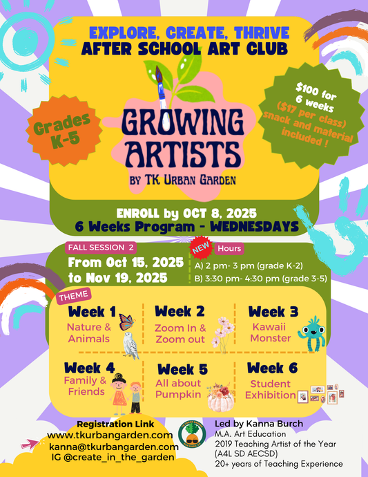 Growing Artists – Kids Art Club (for gardes 3-5)