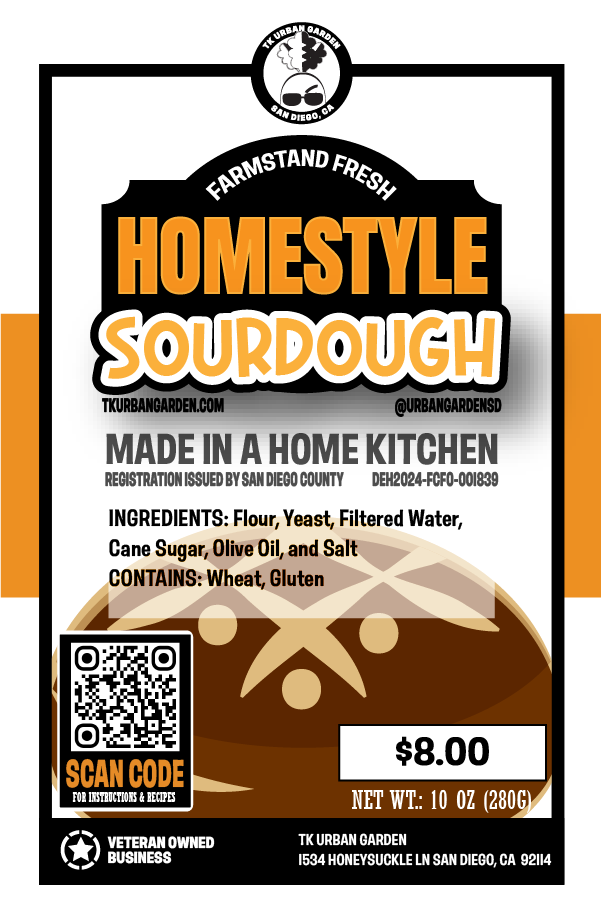 Sourdough Bread (Half Loaf)