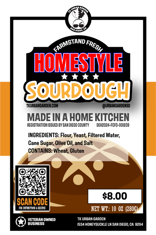 Sourdough Bread (Half Loaf)